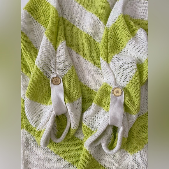 Chico's Sweater Mitered Stripe Quinley Pullover Women’s Size 1/M. - Picture 10 of 12